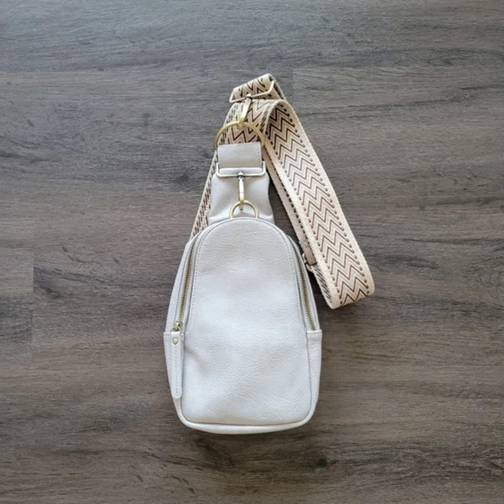 Anthropologie Stone Leather Sling Bag